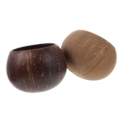 2Pcs Coconut Shell Bowls Pouring Candle Creative Storage Bowls Handcrafted Coconut Bowls for Snacks and Decor
